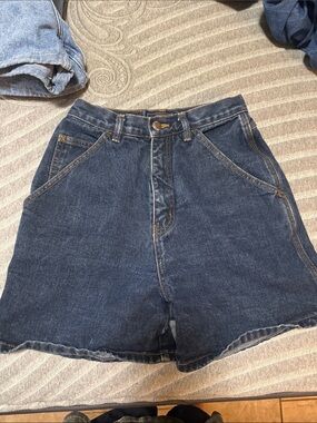 Route 66 Women's Dark Blue High-Rise Denim Shorts